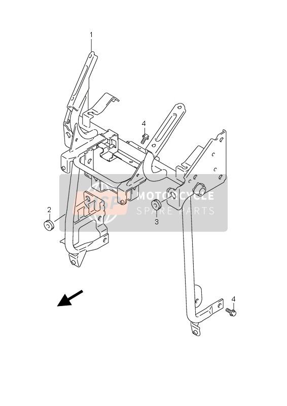 Suzuki AN650A BURGMAN EXECUTIVE 2010 Leg Shield Brace for a 2010 Suzuki AN650A BURGMAN EXECUTIVE